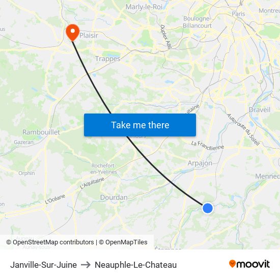 Janville-Sur-Juine to Neauphle-Le-Chateau map