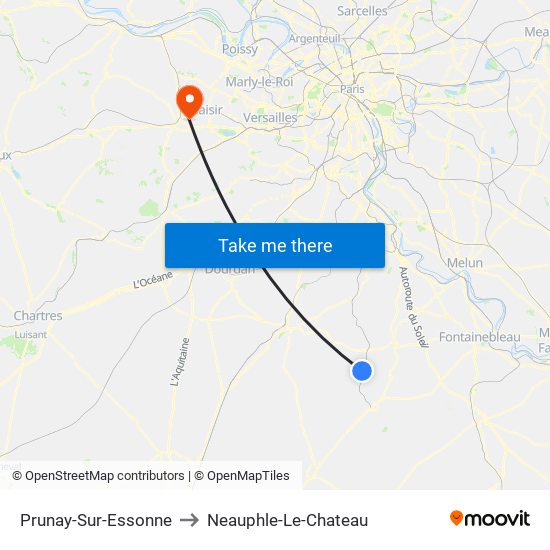 Prunay-Sur-Essonne to Neauphle-Le-Chateau map