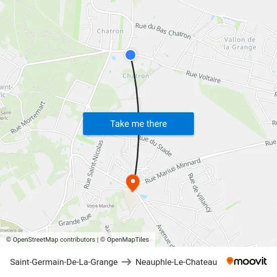 Saint-Germain-De-La-Grange to Neauphle-Le-Chateau map