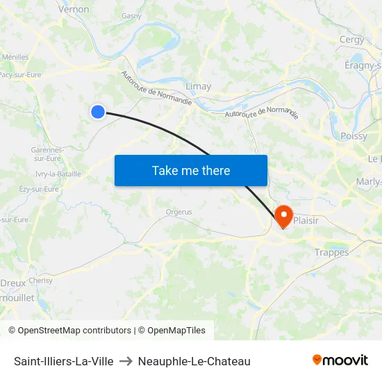 Saint-Illiers-La-Ville to Neauphle-Le-Chateau map