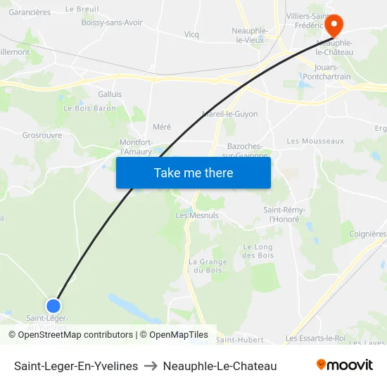 Saint-Leger-En-Yvelines to Neauphle-Le-Chateau map