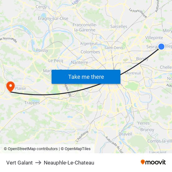 Vert Galant to Neauphle-Le-Chateau map