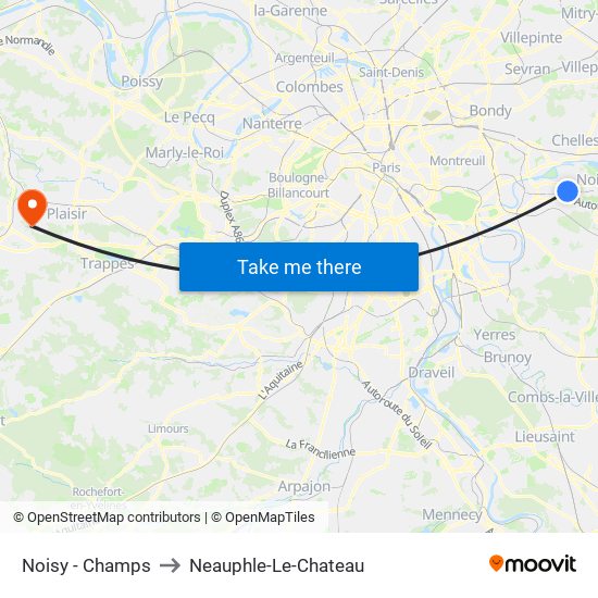 Noisy - Champs to Neauphle-Le-Chateau map