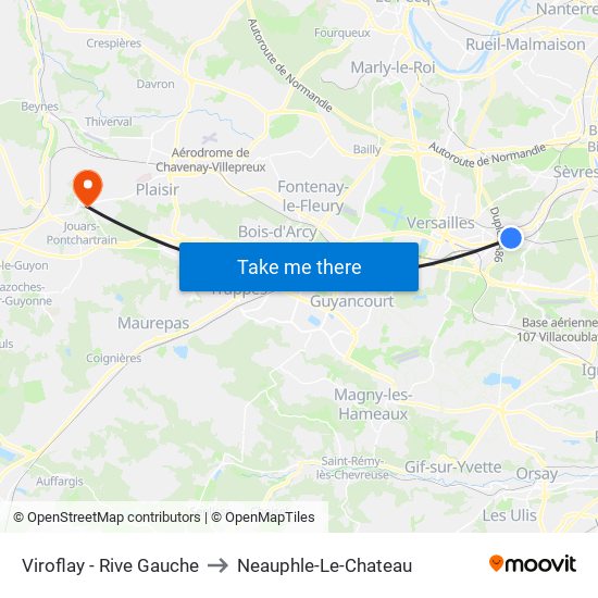 Viroflay - Rive Gauche to Neauphle-Le-Chateau map