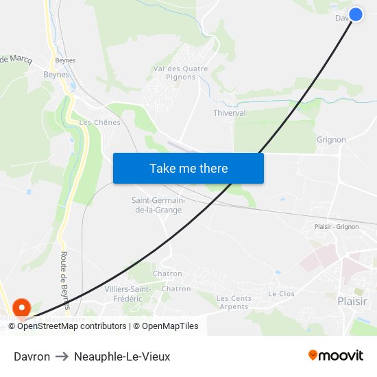 Davron to Neauphle-Le-Vieux map
