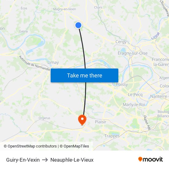 Guiry-En-Vexin to Neauphle-Le-Vieux map