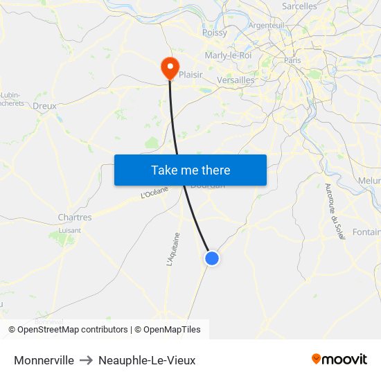 Monnerville to Neauphle-Le-Vieux map