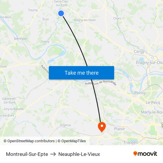 Montreuil-Sur-Epte to Neauphle-Le-Vieux map