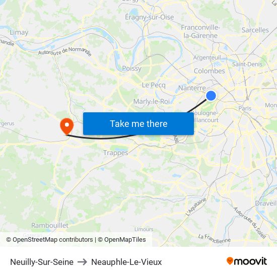 Neuilly-Sur-Seine to Neauphle-Le-Vieux map