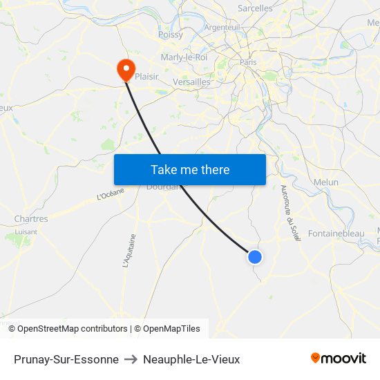 Prunay-Sur-Essonne to Neauphle-Le-Vieux map