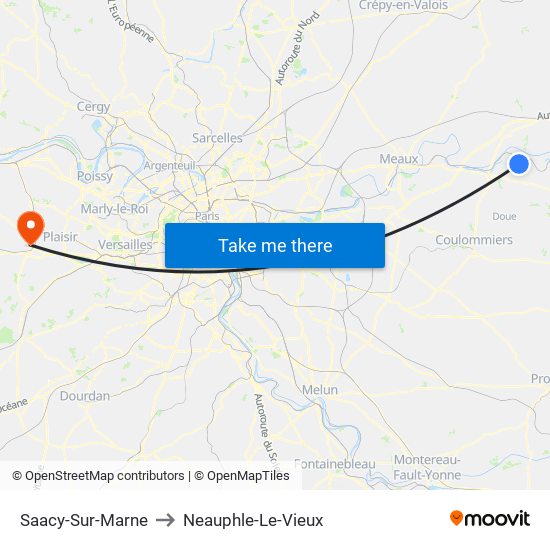 Saacy-Sur-Marne to Neauphle-Le-Vieux map