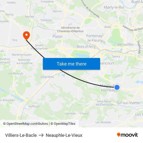 Villiers-Le-Bacle to Neauphle-Le-Vieux map