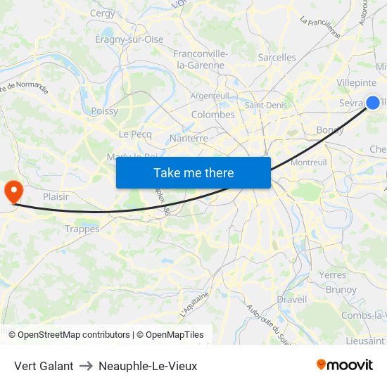 Vert Galant to Neauphle-Le-Vieux map
