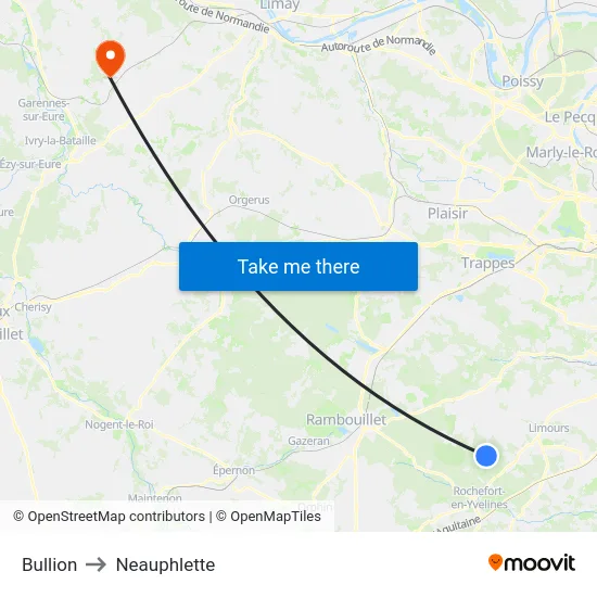 Bullion to Neauphlette map