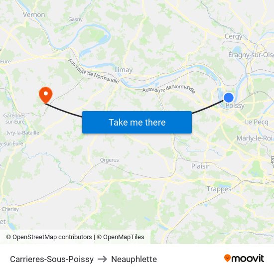 Carrieres-Sous-Poissy to Neauphlette map