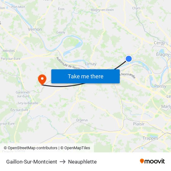 Gaillon-Sur-Montcient to Neauphlette map