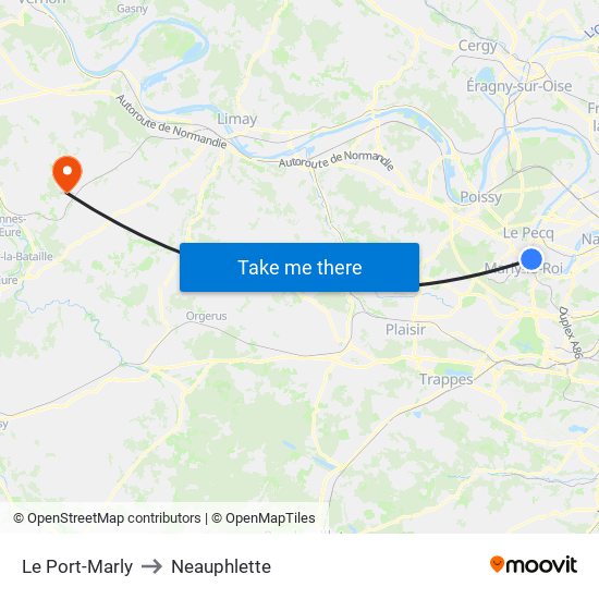 Le Port-Marly to Neauphlette map