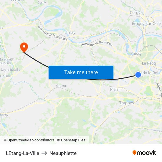 L'Etang-La-Ville to Neauphlette map