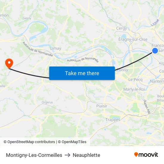 Montigny-Les-Cormeilles to Neauphlette map