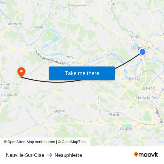 Neuville-Sur-Oise to Neauphlette map