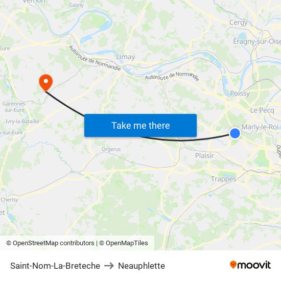 Saint-Nom-La-Breteche to Neauphlette map