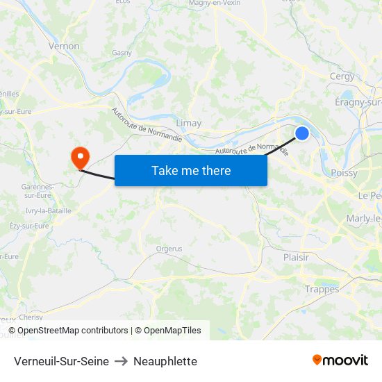 Verneuil-Sur-Seine to Neauphlette map