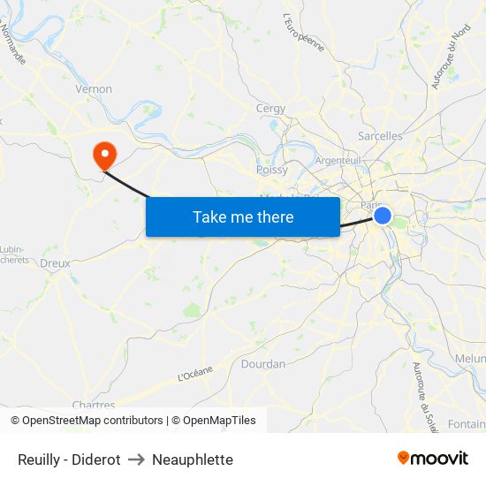 Reuilly - Diderot to Neauphlette map