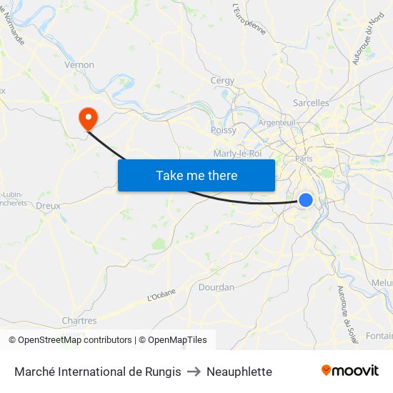 Marché International de Rungis to Neauphlette map