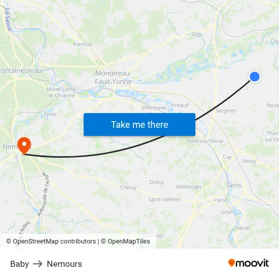 Baby to Nemours map