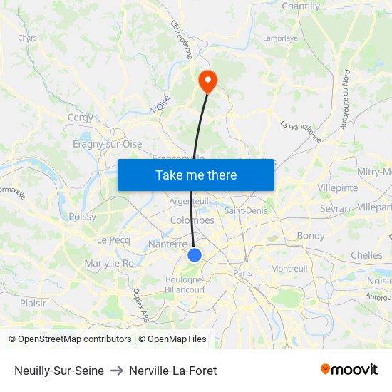 Neuilly-Sur-Seine to Nerville-La-Foret map