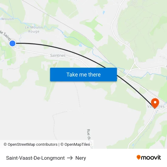 Saint-Vaast-De-Longmont to Nery map