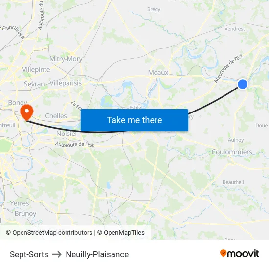 Sept-Sorts to Neuilly-Plaisance map