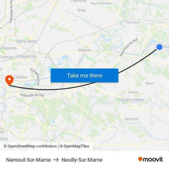 Nanteuil-Sur-Marne to Neuilly-Sur-Marne map