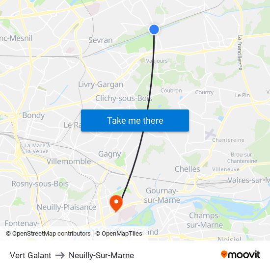 Vert Galant to Neuilly-Sur-Marne map