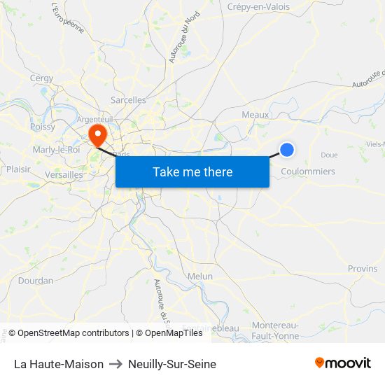 La Haute-Maison to Neuilly-Sur-Seine map