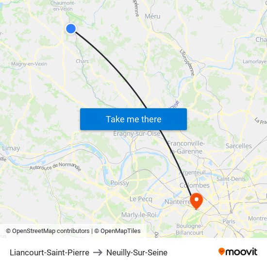 Liancourt-Saint-Pierre to Neuilly-Sur-Seine map