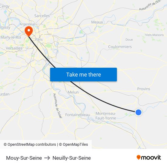 Mouy-Sur-Seine to Neuilly-Sur-Seine map