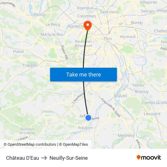 Château D'Eau to Neuilly-Sur-Seine map