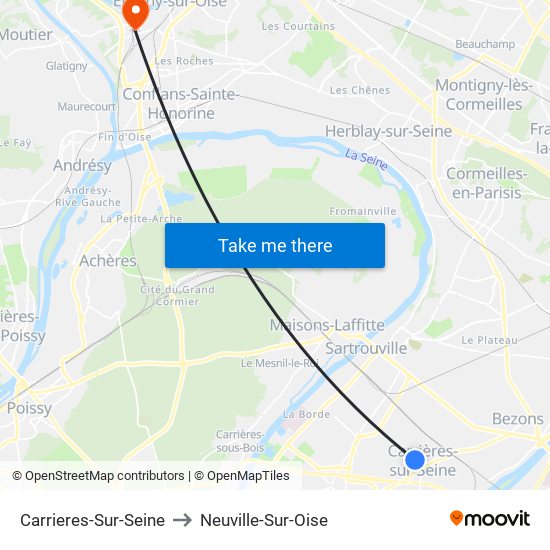 Carrieres-Sur-Seine to Neuville-Sur-Oise map