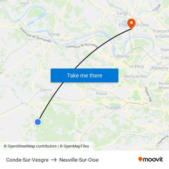 Conde-Sur-Vesgre to Neuville-Sur-Oise map