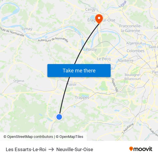 Les Essarts-Le-Roi to Neuville-Sur-Oise map