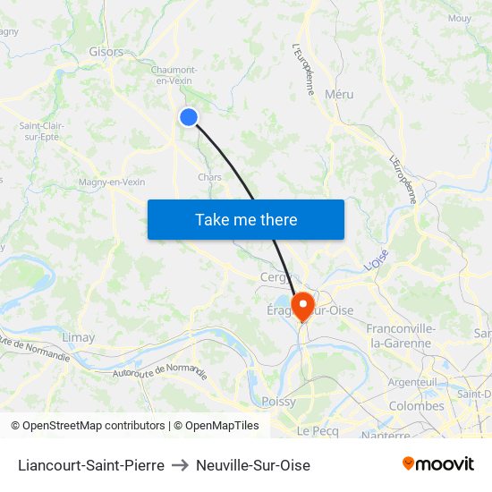 Liancourt-Saint-Pierre to Neuville-Sur-Oise map
