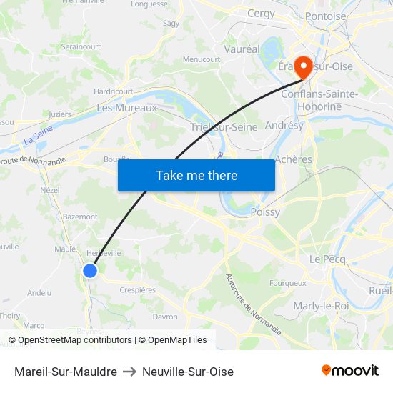 Mareil-Sur-Mauldre to Neuville-Sur-Oise map