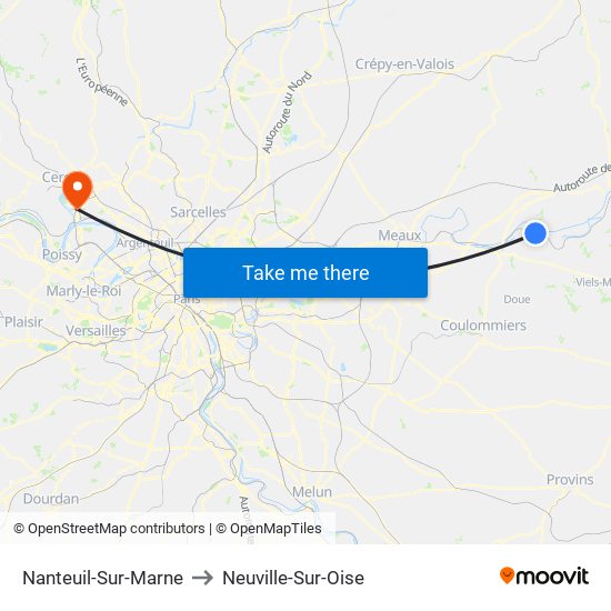 Nanteuil-Sur-Marne to Neuville-Sur-Oise map
