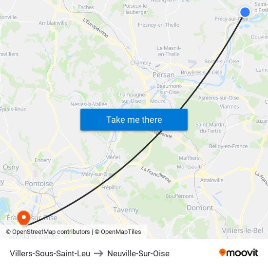 Villers-Sous-Saint-Leu to Neuville-Sur-Oise map