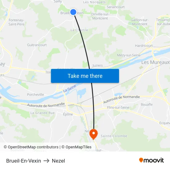 Brueil-En-Vexin to Nezel map