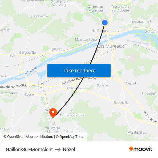 Gaillon-Sur-Montcient to Nezel map