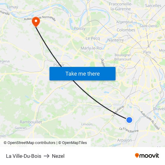 La Ville-Du-Bois to Nezel map