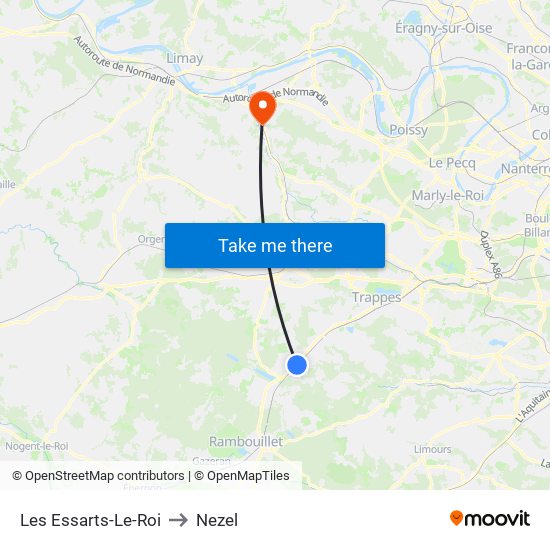 Les Essarts-Le-Roi to Nezel map
