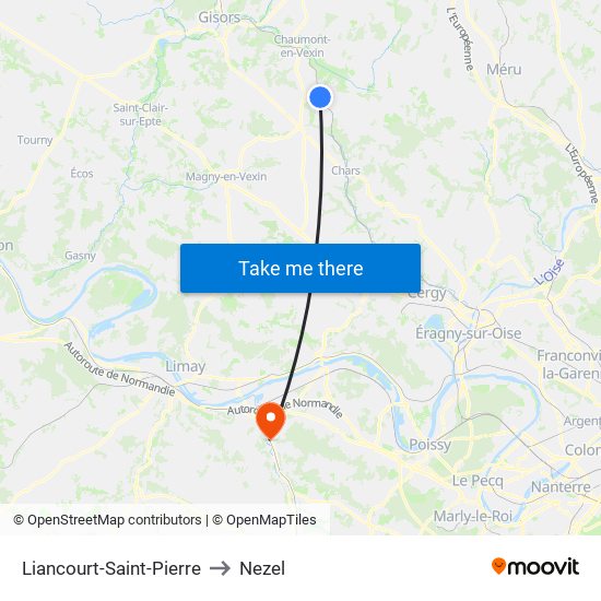 Liancourt-Saint-Pierre to Nezel map
